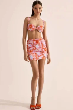 Fashion - Martini Gathered Mini Skirt - Bloom Coverups | Mini Skirts