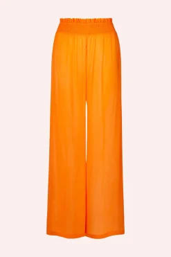 Online - Mission Shirred Pants - Orange Coverups | Pants