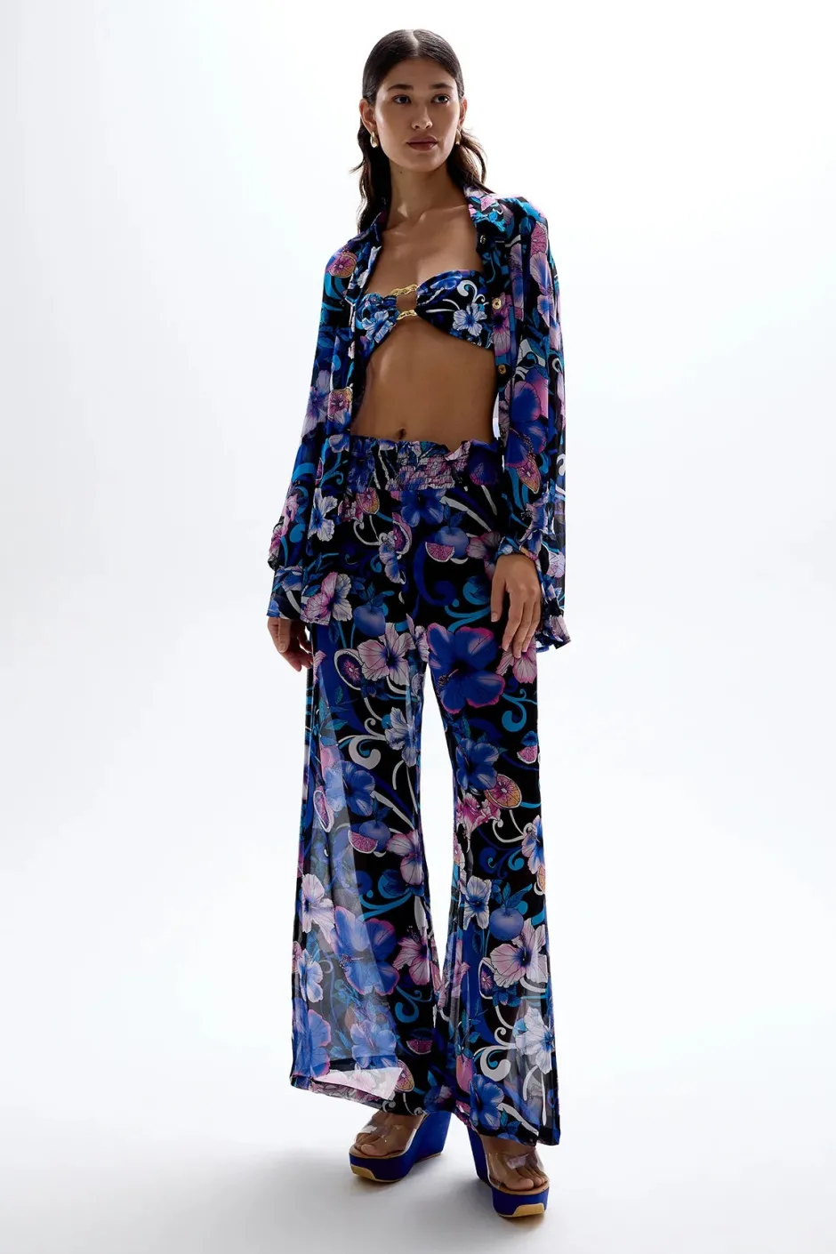 Best - Mission Shirted Pants - Hibiscus Blue Pants