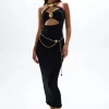 New - Skyline Rib Knit Dress - Black Dresses | Midi