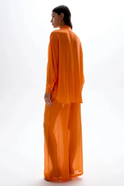 Best - Solace Button Up Shirt - Orange Coverups