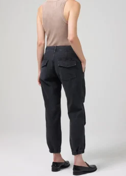 Discount - Agni Utility Trousers - Washed Black Pants