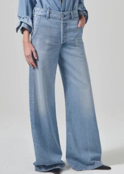 Sale - Beverly Trouser - Lune Flare | Denim