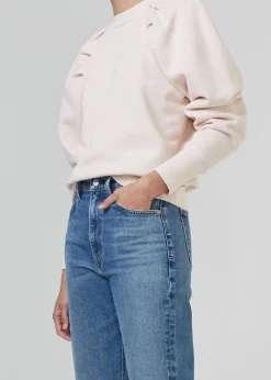 Online - Cascade Sleeve Sweatshirt - Mother of Pearl Sweaters & Knits