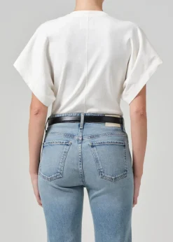 New - Fiora Origami Tee - Pashmina Crop Tops
