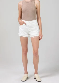 Hot - Frieda Cuff Shorts - Chalk Denim | All Denim