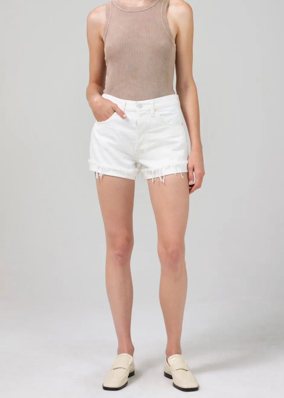 Hot - Frieda Cuff Shorts - Chalk Denim | All Denim