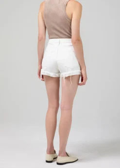 Hot - Frieda Cuff Shorts - Chalk Denim | All Denim