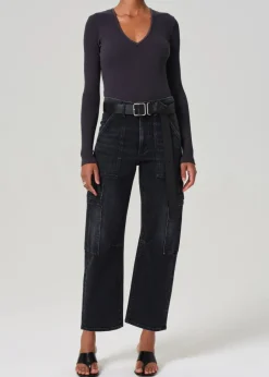 Online - Helsa Deep v Bodysuit - Charcoal Bodysuits