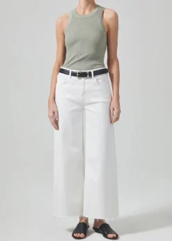 Online - Lyra Crop Wide Leg - White Flare | Crop