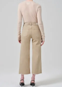 Outlet - Lyra Wide Leg Crop - Porcini Flare | Crop