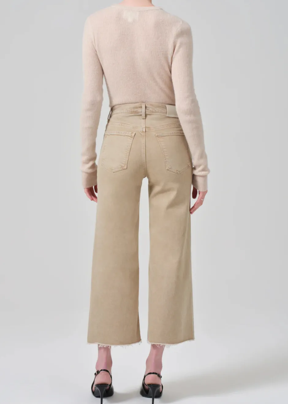 Outlet - Lyra Wide Leg Crop - Porcini Flare | Crop