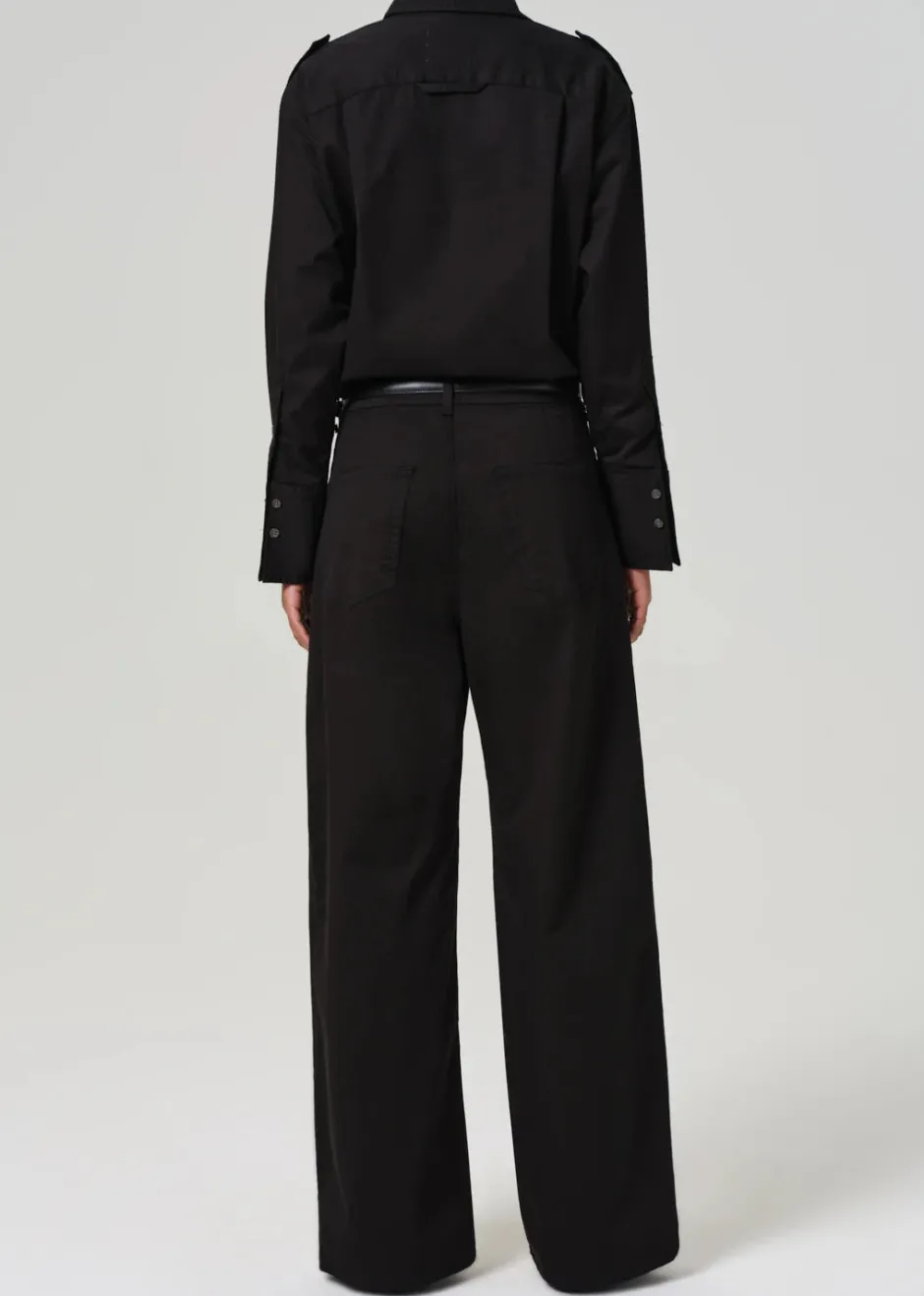 Outlet - Petra Pleated Trouser - Black Pants