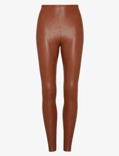 Hot - Faux Leather Leggings In Multiple Colors Pants