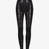 Hot - Sequin Leggings - Black Pants