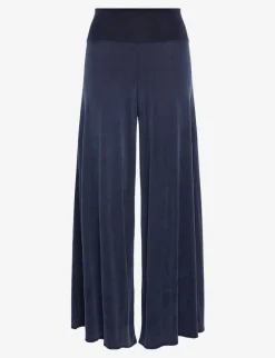Best - Vegan Silk Wide Leg Pants - Steel Blue Pants