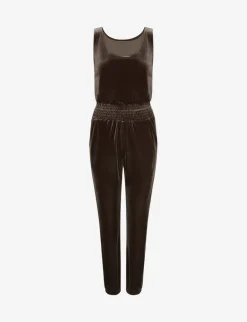 Best - Velvet Tank Jumpsuit - Greige Pants Jumpsuits