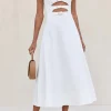 Sale - Braxton Dress - Off White Midi | Midi Dresses