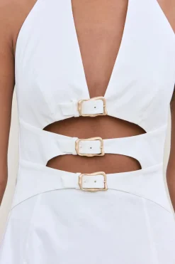 Sale - Braxton Dress - Off White Midi | Midi Dresses