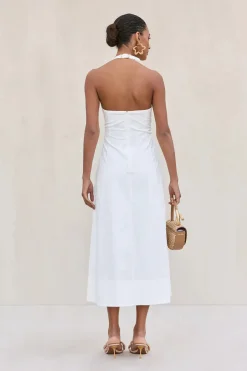 Sale - Braxton Dress - Off White Midi | Midi Dresses