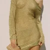 Clearance - Karishma Knit Dress - Gold Mini Dresses | Dresses