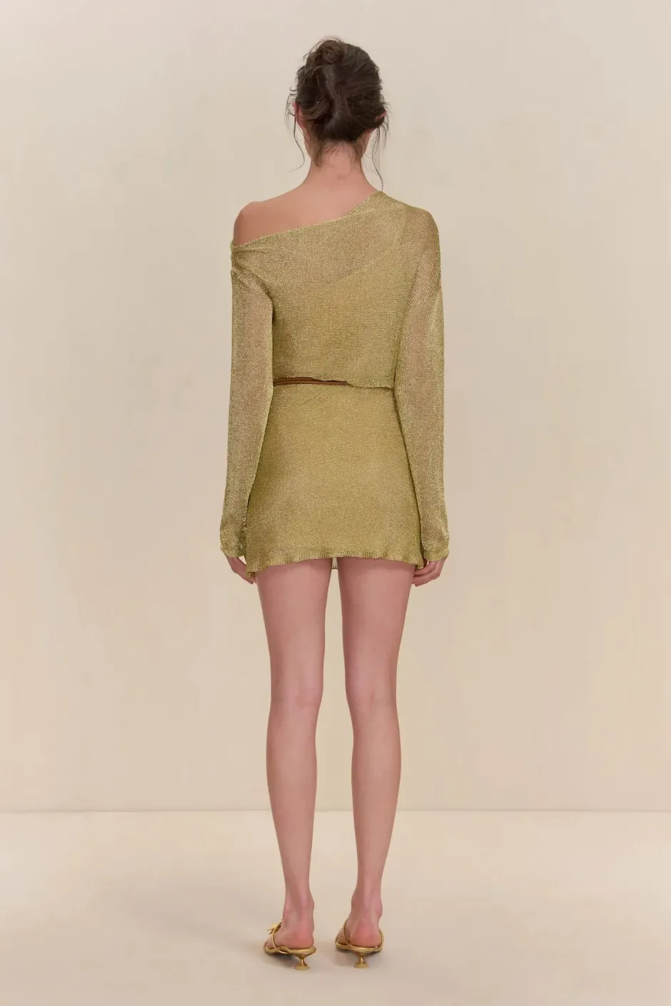 Clearance - Karishma Knit Dress - Gold Mini Dresses | Dresses
