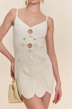 Outlet - Marlow Knit Dress - Off White Mini Dresses | Dresses