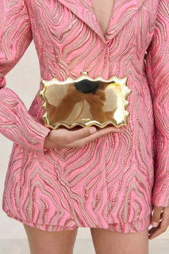 Online - Paloma Clutch - Shiny Gold Handbags