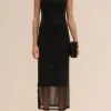 Clearance - Pemma Knit Dress - Black Midi | Midi Dresses