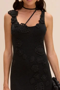 Clearance - Pemma Knit Dress - Black Midi | Midi Dresses