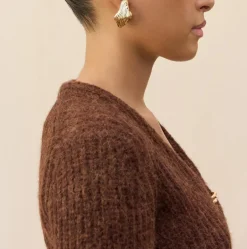 Sale - Relic Earring - Shiny Brass Jewelry