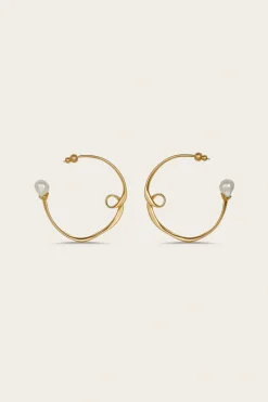 Hot - Rena Earrings - Brushed Brass Jewelry