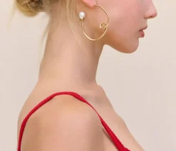 Hot - Rena Earrings - Brushed Brass Jewelry