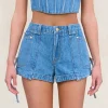 Hot - Shelley Short - Medium Stone Wash Shorts