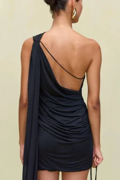 Hot - Sirena Dress - Black Midi | Midi Dresses