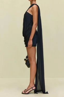 Hot - Sirena Dress - Black Midi | Midi Dresses