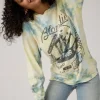 Fashion - Blondie 1976 Oversized Long Sleeve - High Tide Tye Dye Graphic Tees