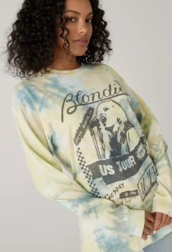 Fashion - Blondie 1976 Oversized Long Sleeve - High Tide Tye Dye Graphic Tees