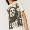 Discount - Bob Marley Collage Weekend Tee - Acid Splash Tie Dye Graphic Tees