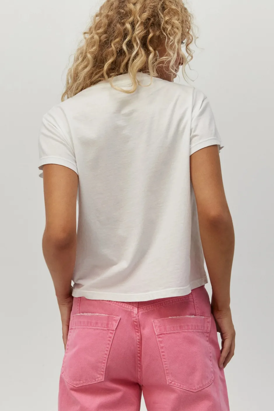 Online - Hole Glitter Heart Solo Tee - Optic White Graphic Tees