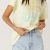 Hot - Johnny Cash A Thing Called Love Tour Tee - Tender Yellow Graphic Tees