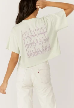 Discount - Prince 1999 Cropped Tee - Green Mist Graphic Tees