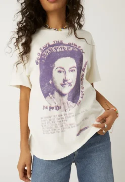 Fashion - Sex Pistols Save The Queen Weekend Tee - Vintage White Graphic Tees