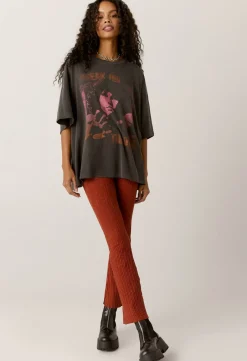 New - The Doors Break On Through One Size Tee - Pigment Dye Black Graphic Tees
