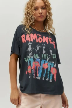 Sale - The Ramones Beat On The Brat Merch Tee - Vintage Black Graphic Tees