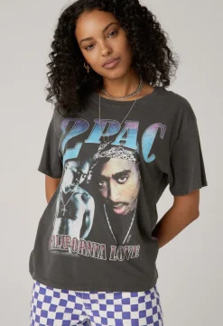 Best - Tupac California Love Tee - Pigment Dye Black Graphic Tees