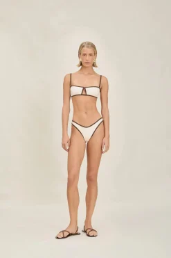 Fashion - Anya Top - Cream Sequin Bikini