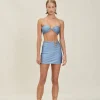 Clearance - Blake Skirt - Steel Blue Coverups