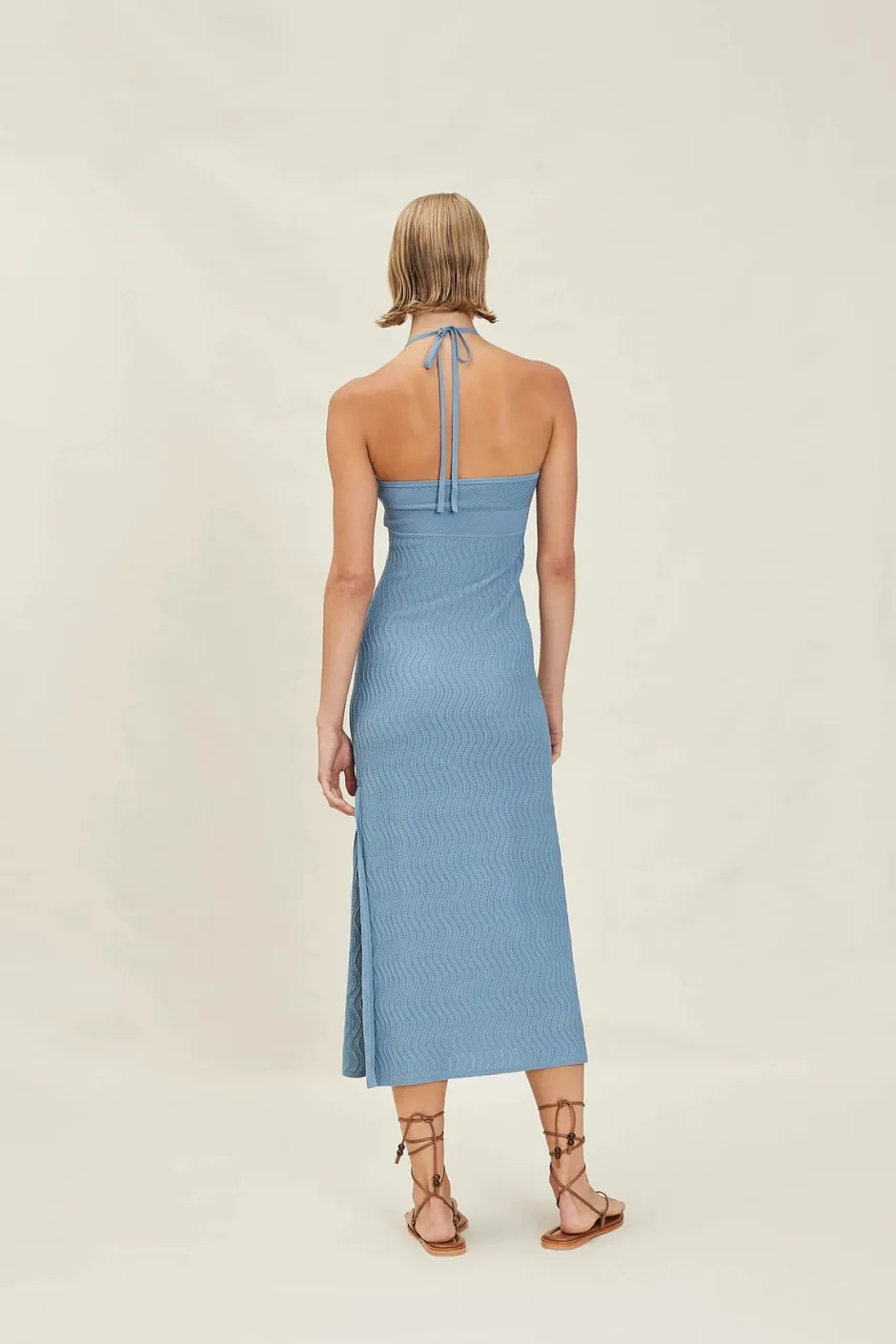 Outlet - Clementine Dress - Steel Blue Dresses | Midi
