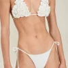 Online - Lio Bottom - Off-White Texture Bikini
